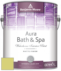 Benjamin Moore Aura 532 Bath & Spa Waterborne Interior Paint Matte Finish краска цвет 403 Candy Green