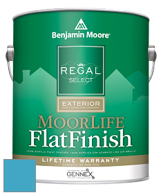 Benjamin Moore W105 Regal Select Exterior Paint-MoorLife Flat Finish краска цвет 2059-40 Yosemite Blue