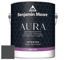 Benjamin Moore Aura 522 Interior Paint - Matte краска цвет 1603 Graphite