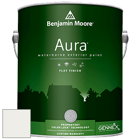 Benjamin Moore Aura 629 Waterborne Exterior Flat Finish краска цвет 869 Oxford White