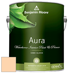 Benjamin Moore Aura 528 Waterborne Interior Semi-gloss Finish краска цвет 157 Cantaloupe