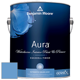 Benjamin Moore Aura 524 Waterborne Interior Eggshell Finish краска цвет 817 Brazilian Blue