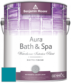 Benjamin Moore Aura 532 Bath & Spa Waterborne Interior Paint Matte Finish краска цвет 762 Pacific Palisades