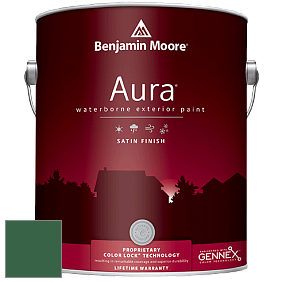 Benjamin Moore Aura 631 Waterborne Exterior Satin Finish краска цвет 2040-10 Rainforest Foliage