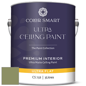 COLOR SMART CS 758 ULTRA CEILING PAINT ультраматовая краска цвет 433 Forest Hills Green