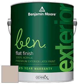 Benjamin Moore Ben 541 Waterborne Exterior Flat Finish краска цвет 990 Hampshire Taupe