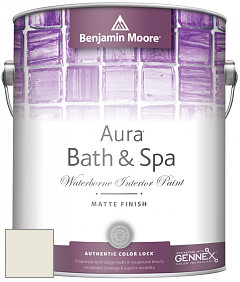 Benjamin Moore Aura 532 Bath & Spa Waterborne Interior Paint Matte Finish краска цвет 936 Meadow Mist