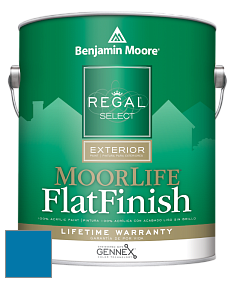 Benjamin Moore W105 Regal Select Exterior Paint-MoorLife Flat Finish краска цвет 791 Paddington Blue