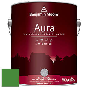 Benjamin Moore Aura 631 Waterborne Exterior Satin Finish краска цвет 2033-10 Yellow Green