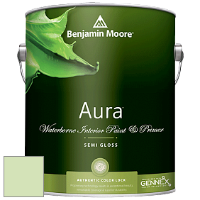 Benjamin Moore Aura 528 Waterborne Interior Semi-gloss Finish краска цвет 555 O'Reilly Green