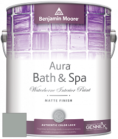 Benjamin Moore Aura 532 Bath & Spa Waterborne Interior Paint Matte Finish краска цвет 1579 Greyhound