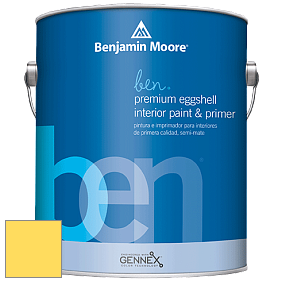 Benjamin Moore Ben W626 Premium Interior Latex Eggshell краска цвет 2022-40 Banana Yellow