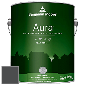 Benjamin Moore Aura 629 Waterborne Exterior Flat Finish краска цвет 1603 Graphite