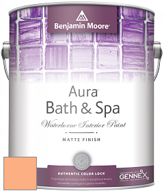 Benjamin Moore Aura 532 Bath & Spa Waterborne Interior Paint Matte Finish краска цвет 138 Vivid Beauty