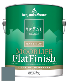Benjamin Moore W105 Regal Select Exterior Paint-MoorLife Flat Finish краска цвет 1636 Providence Blue