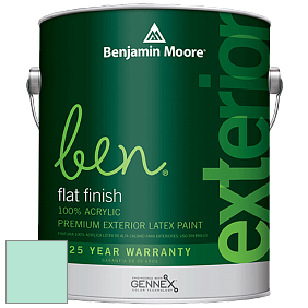 Benjamin Moore Ben 541 Waterborne Exterior Flat Finish краска цвет 611 Springtime Green