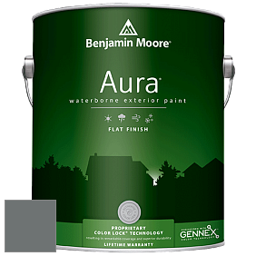 Benjamin Moore Aura 629 Waterborne Exterior Flat Finish краска цвет 1595 Rocky Coast