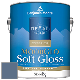 Benjamin Moore W096 Regal Select Exterior Paint-Moor GloSoft Gloss Finish краска цвет 832 Blue Heron