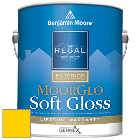 Benjamin Moore W096 Regal Select Exterior Paint-Moor GloSoft Gloss Finish краска цвет 2022-30 Bright Yellow