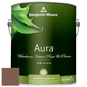 Benjamin Moore Aura 528 Waterborne Interior Semi-gloss Finish краска цвет 2096-30 Grandfather Clock Brown