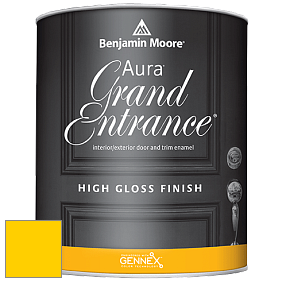 Benjamin Moore Aura 148 Grand Entrance High Gloss эмаль цвет 2022-30 Bright Yellow