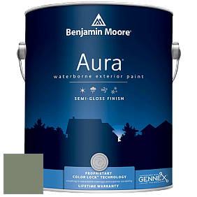 Benjamin Moore Aura 632 Waterborne Exterior Semi-Gloss Finish краска цвет 454 Cedar Path