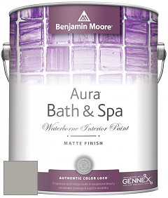 Benjamin Moore Aura 532 Bath & Spa Waterborne Interior Paint Matte Finish краска цвет 1474 Cape May Cobblestone