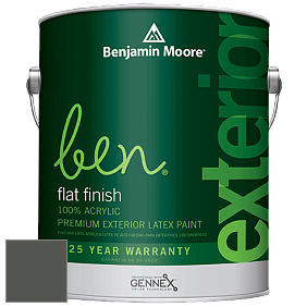 Benjamin Moore Ben 541 Waterborne Exterior Flat Finish краска цвет 1582 Deep River