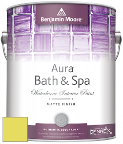 Benjamin Moore Aura 532 Bath & Spa Waterborne Interior Paint Matte Finish краска цвет 2025-40 Limelight