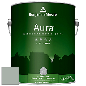 Benjamin Moore Aura 629 Waterborne Exterior Flat Finish краска цвет 1572 Raindance