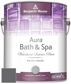 Benjamin Moore Aura 532 Bath & Spa Waterborne Interior Paint Matte Finish краска цвет 1616 Stormy Sky