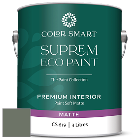 COLOR SMART CS 619 SUPREM ECO PAINT матовая краска цвет NCS S 6010-G30Y 