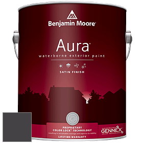 Benjamin Moore Aura 631 Waterborne Exterior Satin Finish краска цвет 2117-10 Carbon Copy