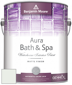 Benjamin Moore Aura 532 Bath & Spa Waterborne Interior Paint Matte Finish краска цвет 841 Snow Angel