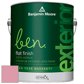 Benjamin Moore Ben 541 Waterborne Exterior Flat Finish краска цвет 1340 Pink Ribbon