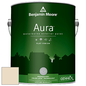 Benjamin Moore Aura 629 Waterborne Exterior Flat Finish краска цвет 956 Palace White