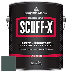 Benjamin Moore 486 Ultra Spec SCUFF-X Interior Satin Finish краска цвет 714 Hidden Falls