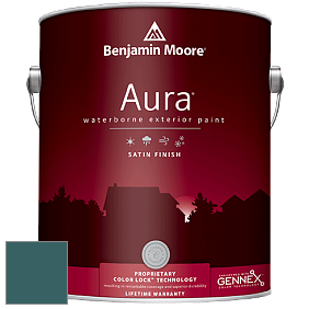 Benjamin Moore Aura 631 Waterborne Exterior Satin Finish краска цвет 2054-20 Beau Green