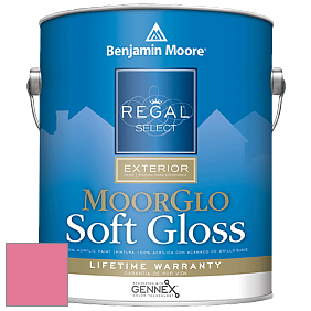 Benjamin Moore W096 Regal Select Exterior Paint-Moor GloSoft Gloss Finish краска цвет 2001-40 Pink Popsicle