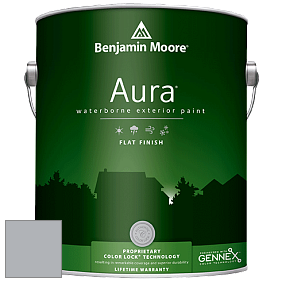 Benjamin Moore Aura 629 Waterborne Exterior Flat Finish краска цвет 1613 Silent Night