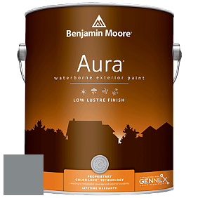 Benjamin Moore Aura 634 Waterborne Exterior Low Lustre Finish краска цвет 1594 Shaker Gray