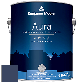 Benjamin Moore Aura 632 Waterborne Exterior Semi-Gloss Finish краска цвет 2064-10 Bold Blue