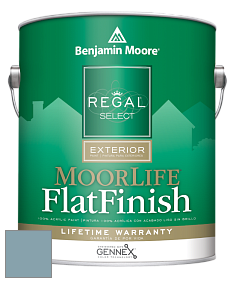 Benjamin Moore W105 Regal Select Exterior Paint-MoorLife Flat Finish краска цвет 1643 Franklin Lakes