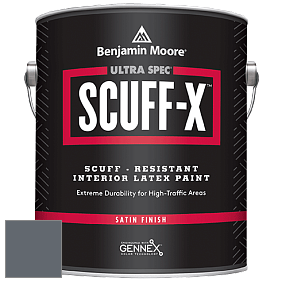 Benjamin Moore 486 Ultra Spec SCUFF-X Interior Satin Finish краска цвет 1630 Ocean Floor