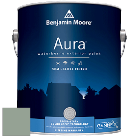 Benjamin Moore Aura 632 Waterborne Exterior Semi-Gloss Finish краска цвет 698 Grenadier Pond