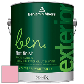 Benjamin Moore Ben 541 Waterborne Exterior Flat Finish краска цвет 2002-50 Tickled Pink