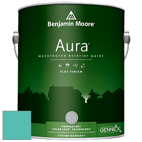 Benjamin Moore Aura 629 Waterborne Exterior Flat Finish краска цвет 2048-40 Poolside Blue