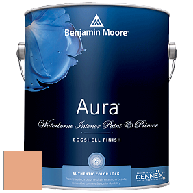 Benjamin Moore Aura 524 Waterborne Interior Eggshell Finish краска цвет 2167-40 Toffee Orange