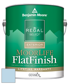 Benjamin Moore W105 Regal Select Exterior Paint-MoorLife Flat Finish краска цвет 814 Jet Stream