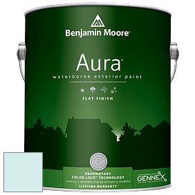 Benjamin Moore Aura 629 Waterborne Exterior Flat Finish краска цвет 2056-70 Icy Moon Drops